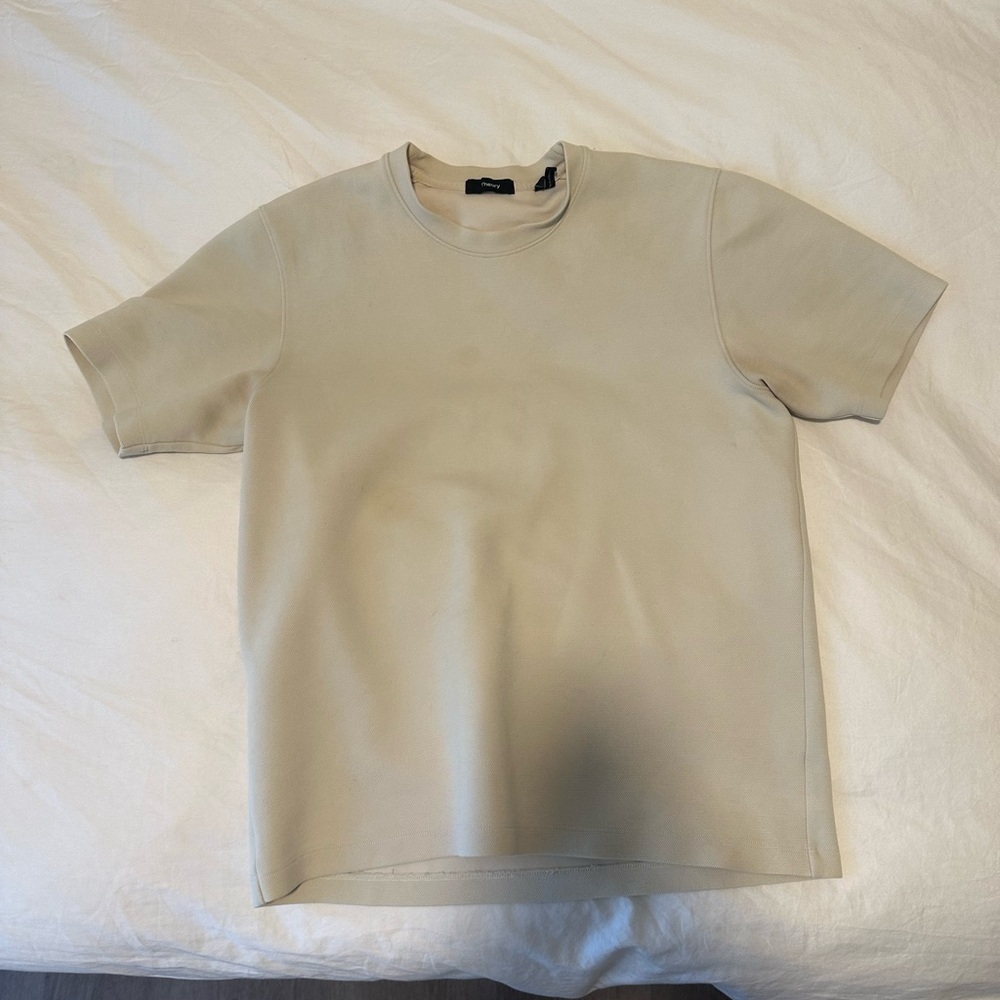 Theory Men's Cream T-Shirt